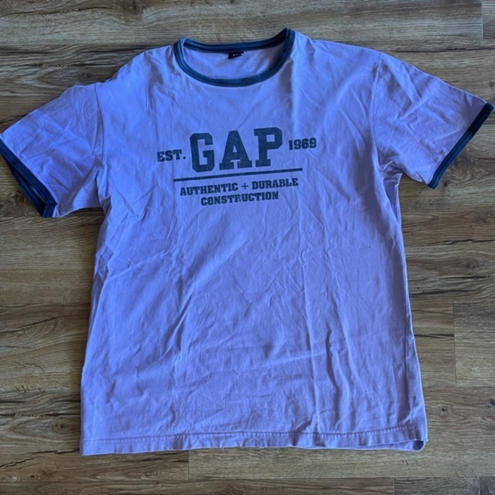 GAP Lavender Graphic Tee with Black Print
